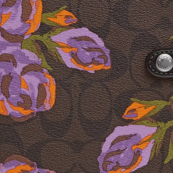 NWT💃Coach Notebook in Signature Canvas with Rose Print - Picture 3 of 8